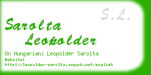 sarolta leopolder business card